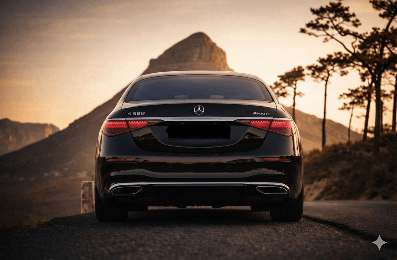 Luxury Mercedes S Class with driver Chauffeur Service Cape Town - VIP Transport